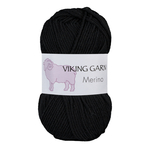 Viking garn Merino 50g - Svart (803)