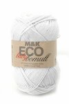 M&K Eco Baby Bomull garn - 50g - vit (912)