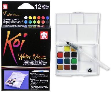 Mlarset Sakura Koi Water Colors - 12 pennor + pensel