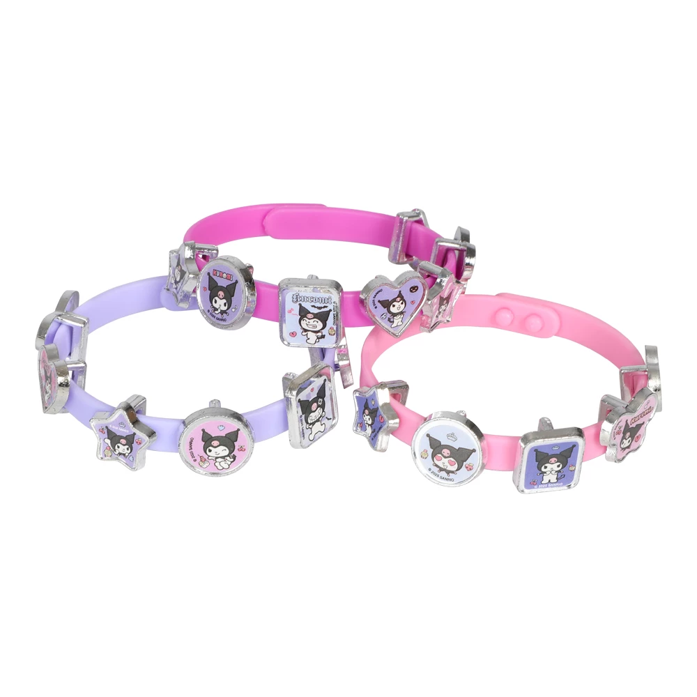 Armbandset Kuromi - 3 armband med 18 berlocker