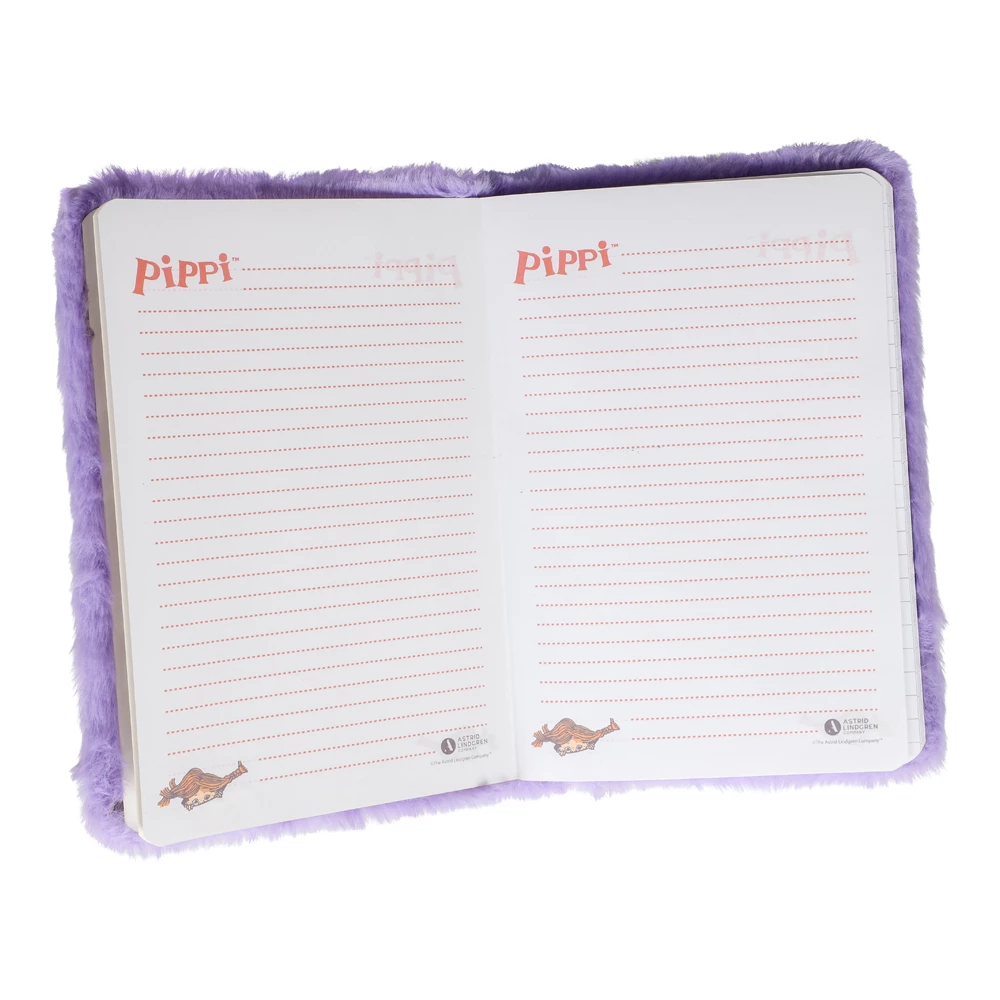 Fluffig anteckningsbok Pippi L�ngstrump A5 - 80 linjerade sidor
