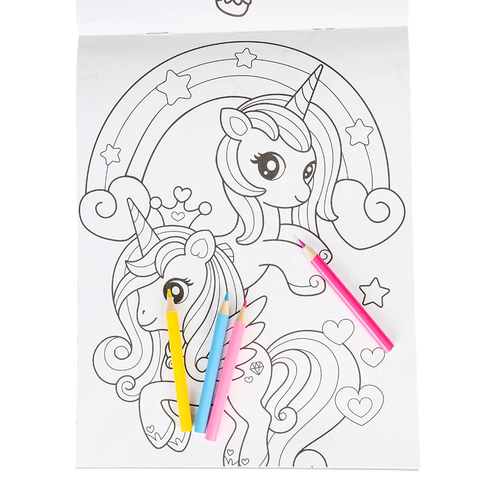 M�larset enh�rning - 2 m�larb�cker med 4 f�rgpennor