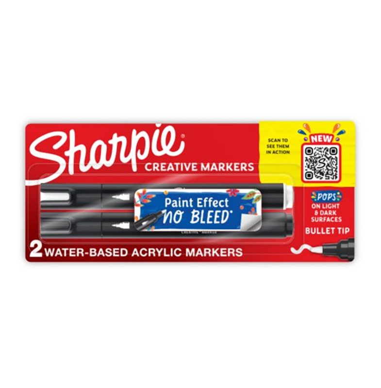 Sharpie AcrylicCreative Marker Bullet - 2-pak - Markørpenne, Penne, Penne, kridt & tusch