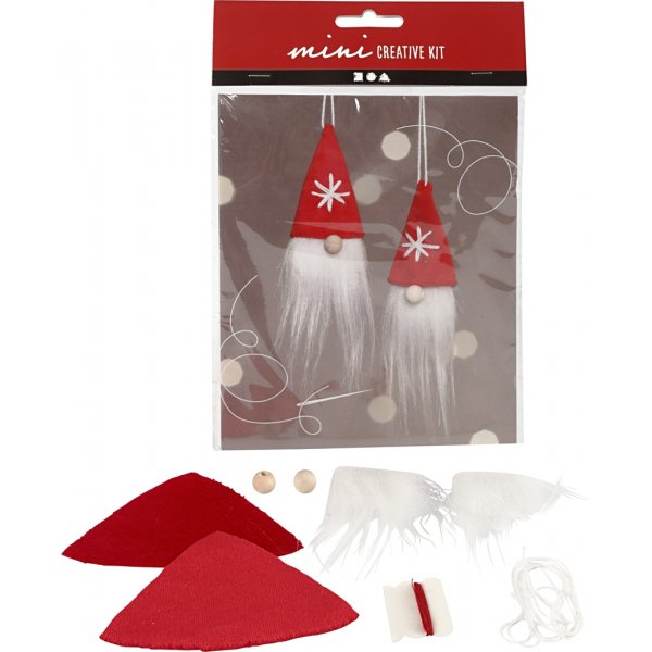 Mini DIY Kit - hängande tomtenissar Mini DIY Kit - hängande tomtenissar