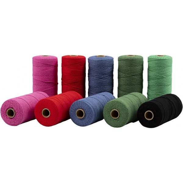 Knytgarn - starka färger - 10 x 220 g Knytgarn - starka färger - 10 x 220 g