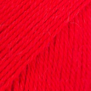 DROPS Flora Uni Colour garn 50g - Hot red (33)