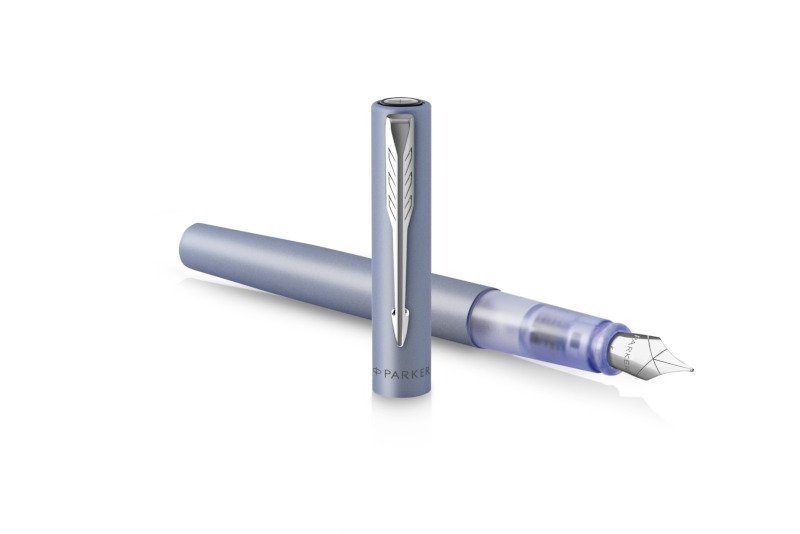 Fyldepen Parker Vector XL - Sølv-blå - Medium - Fyldepenne, Penne, Penne, kridt & tusch