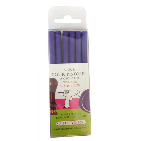 Seglvoks Herbin 6 stk. - Aubergine