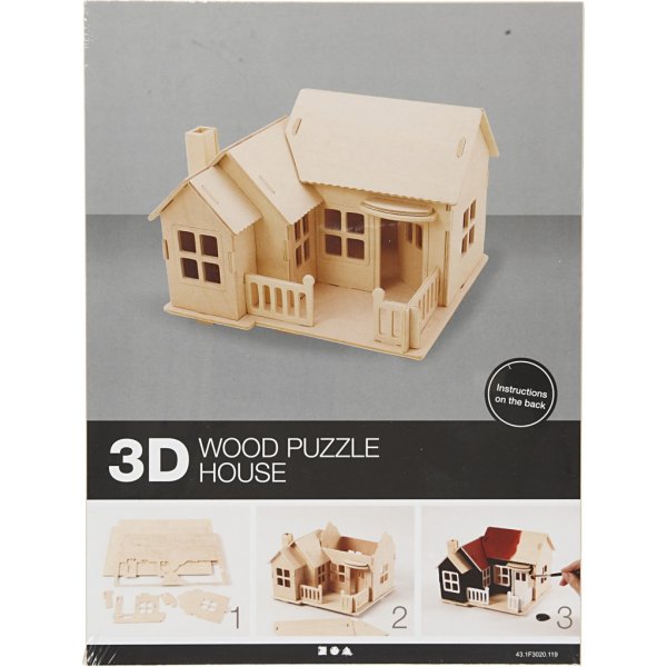 3D Konstruktionsfigur - Hus med terass 3D Konstruktionsfigur - Hus med terass