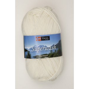 Vikinggarn Superwash 50g Hvit (101)