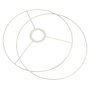 Lampstomme ring set � 15 cm - vit 2 delar rund