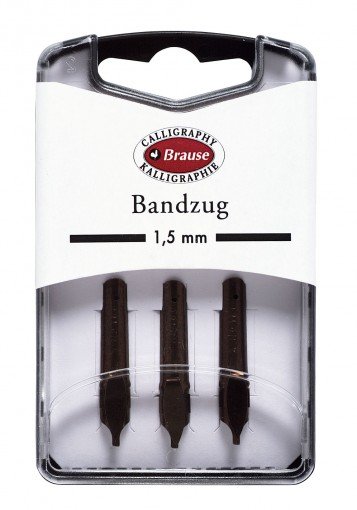 Bandzug 1.5 mm, 3 st/ask - Kalligrafistift, Kalligrafi, Pennor, kritor & tusch