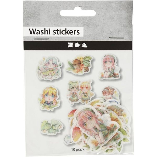 Washi klistermærker Små piger 20-50 mm 30 stk Washi klistermærker Små piger 20-50 mm 30 stk