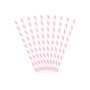 Papirsuger�r med hvide striber 19,5 cm lyser�d - 10-pak