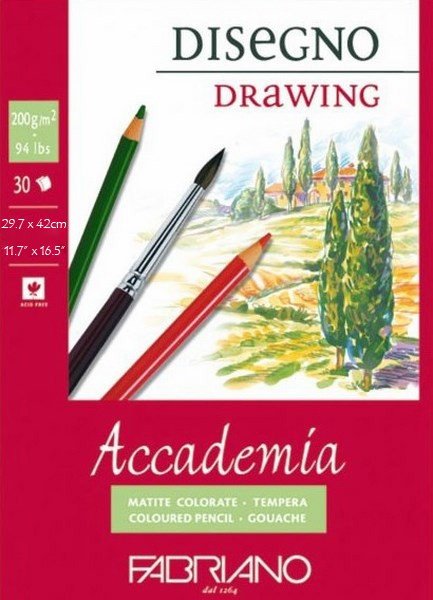 Accademia tegneblokk, 210x297 mm - Tegneblokk, Blokk