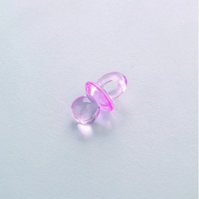 Babytilbehr akryl 20 x 12 mm - lys rosa 10-pakning Smokk