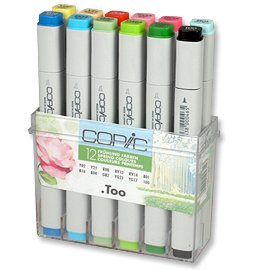 Copic Marker sett - 12 penner - Vårfarger Copic Marker sett - 12 penner - Vårfarger