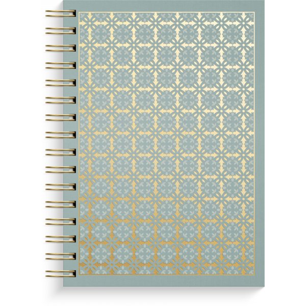 Blank notesbog A5 fliser ulinjeret spiralindbundet Blank notesbog A5 fliser ulinjeret spiralindbundet