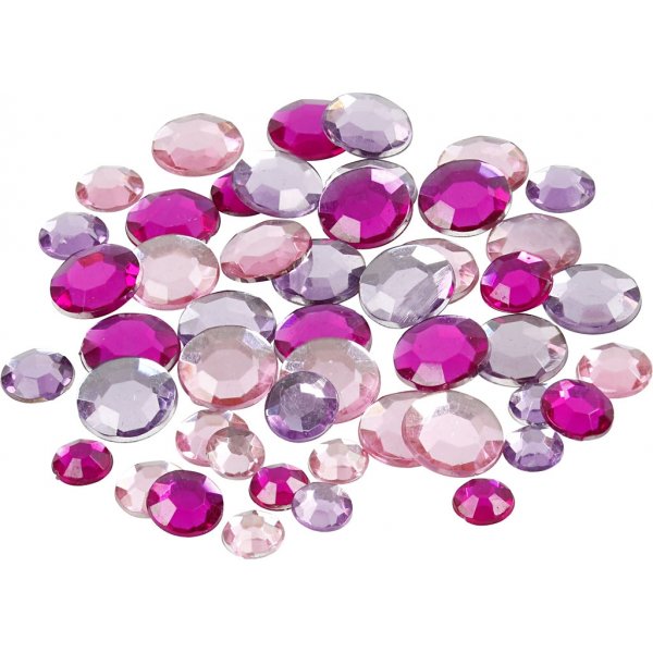 Rhinestones - lila - Runda - 6+9+12 mm - 360 st Rhinestones - lila - Runda - 6+9+12 mm - 360 st