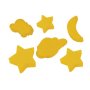 Skumgummist�mplar stj�rna, m�ne och moln 5 x 5 cm, 6-pack