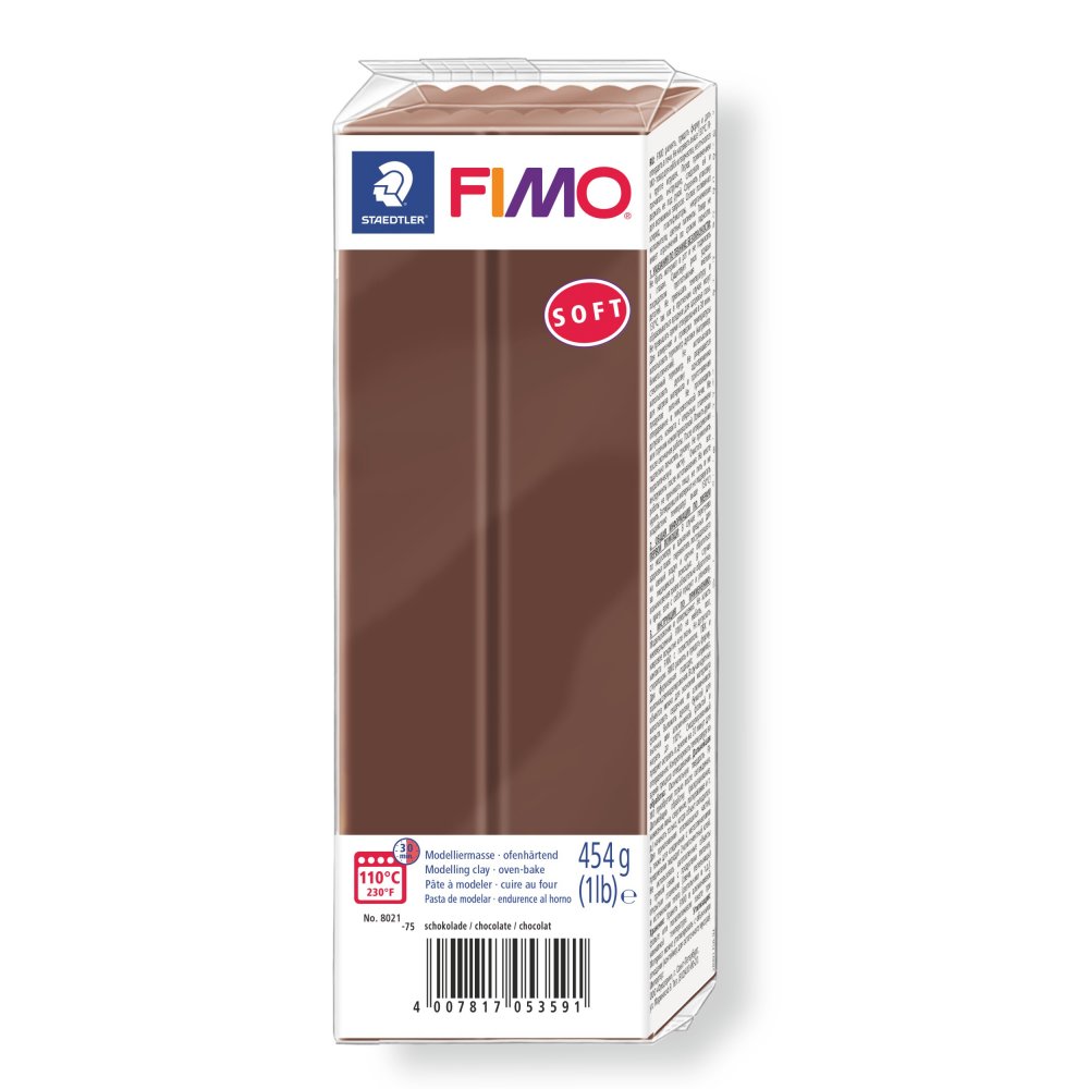 Modell Fimo Soft 454 g - Sjokolade - Fimoleire, Modelleire, Håndverk for barn, Hobbymateriale, Håndverk