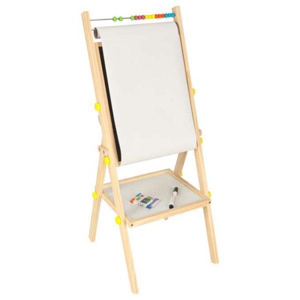 Roterande dubbelsidig magnetisk griffeltavla med bokstäver 38 x 36,5 x 90 cm - Träram Roterande dubbelsidig magnetisk griffeltavla med bokstäver 38 x 36,5 x 90 cm - Träram