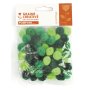 Pomponer 15 mm i gröna nyanser, 45-pack Pomponer 15 mm i gröna nyanser, 45-pack