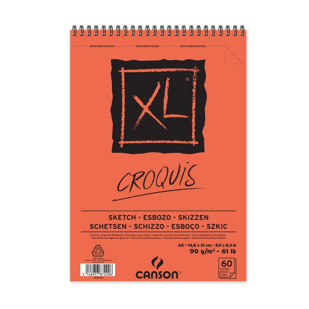 Canson XL Croquis 90 g - A5 - Skitseblok, Blok