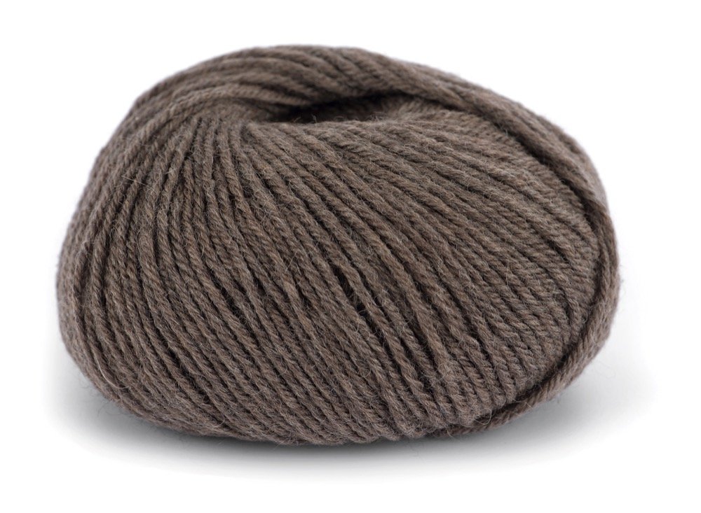 Lanolin Wool - Brunmeleret (1423) - Lanolin Wool Garn, Uldgarn, Garn, Strikke, hækle, knytte og væve