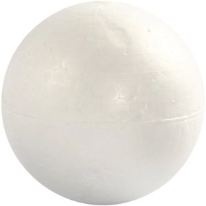 Kulor av frigolit - vit - �10 cm - 5 st