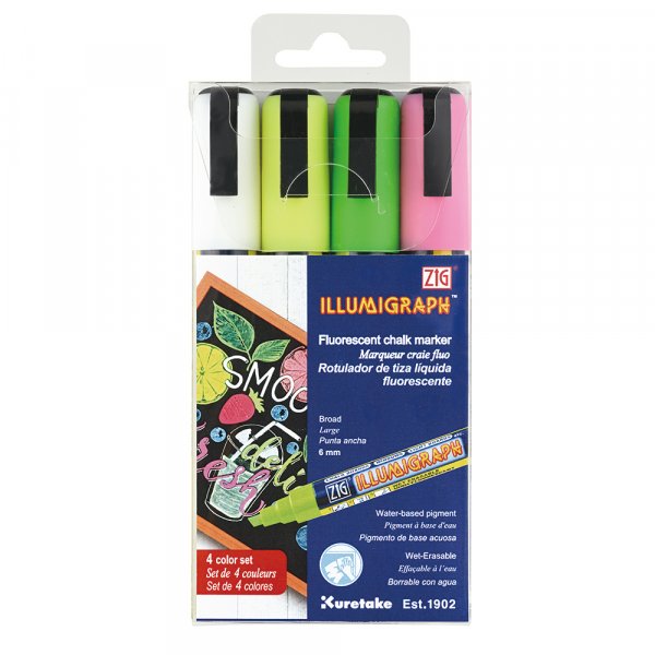 Markeringspenne ZIG Illumigraph PMA-510 6mm 4 stk. Markeringspenne ZIG Illumigraph PMA-510 6mm 4 stk.