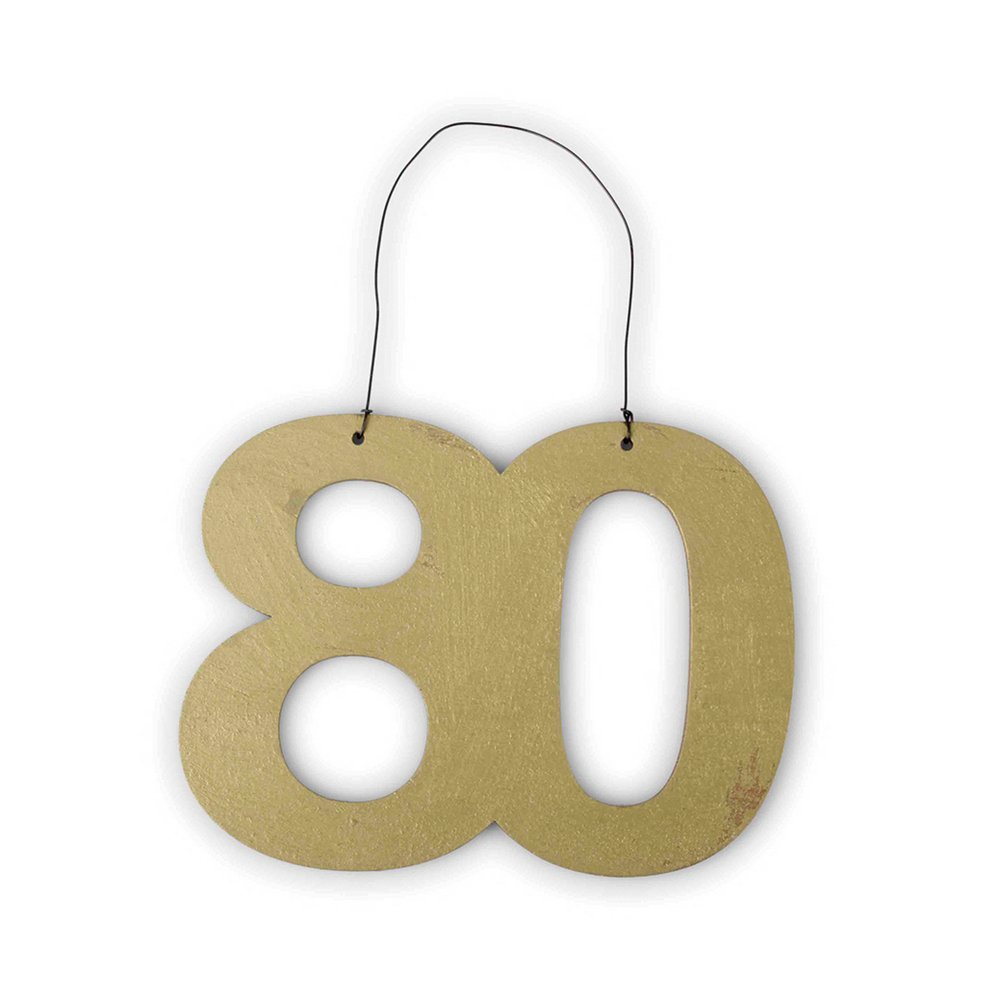 Hængende Trætal 11x7,7/13,5 cm Guld - 80 - Øvrige træartikler, Træartikler, Dekorationsrammer, Hobbymateriale, Håndværk