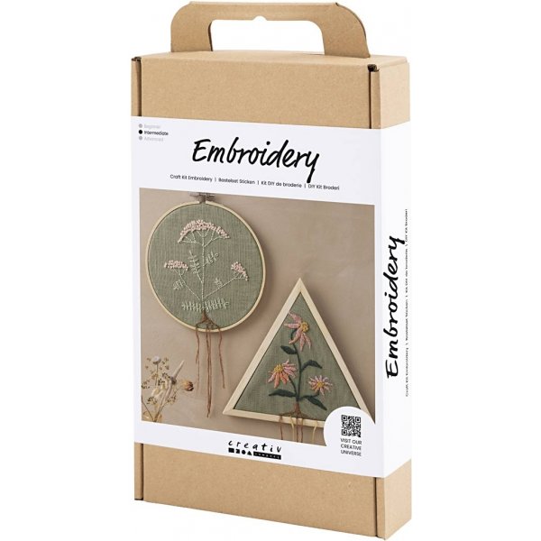 DIY Kit Broderi - dusty grön - Broderiramar DIY Kit Broderi - dusty grön - Broderiramar