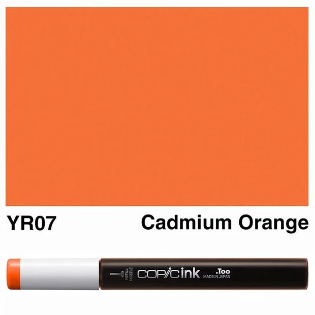 Copic Various Ink - YR07 - Cadmium Orange - Copic Refill blæk, Copic-penne, Markers, Penne, Penne, kridt & tusch