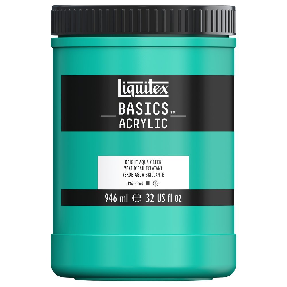 Akrylfärg - Liquitex Basics - 946ml - Bright Aqua Green - Akrylfärger, Konstnärsfärger