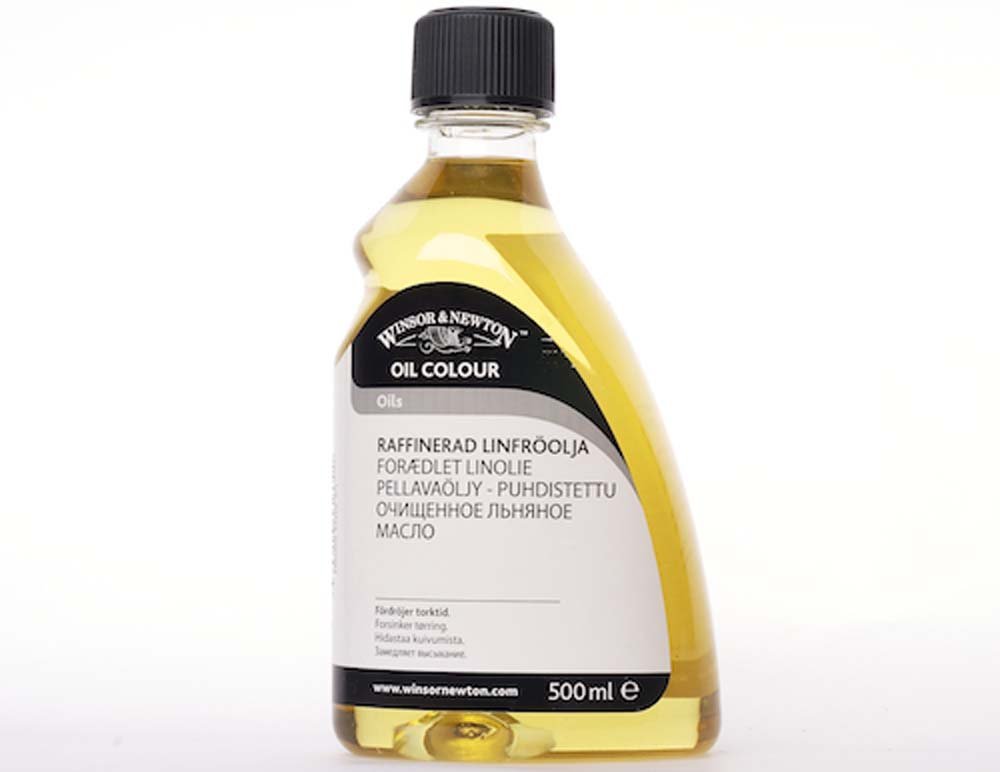 Raffineret Linolie W&N - 500 ml - Medium til oliemaling, Malermedium, Fernis og kunstner medier til kunstmaling