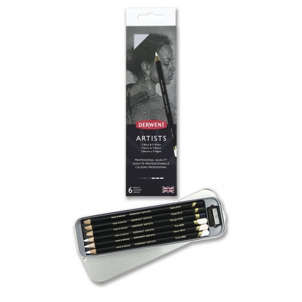 Derwent Artists Black & White 6 Tin