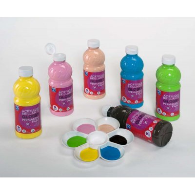 Skolefarver L&B Akrylmaling Blank 250 ml - 6 Farver