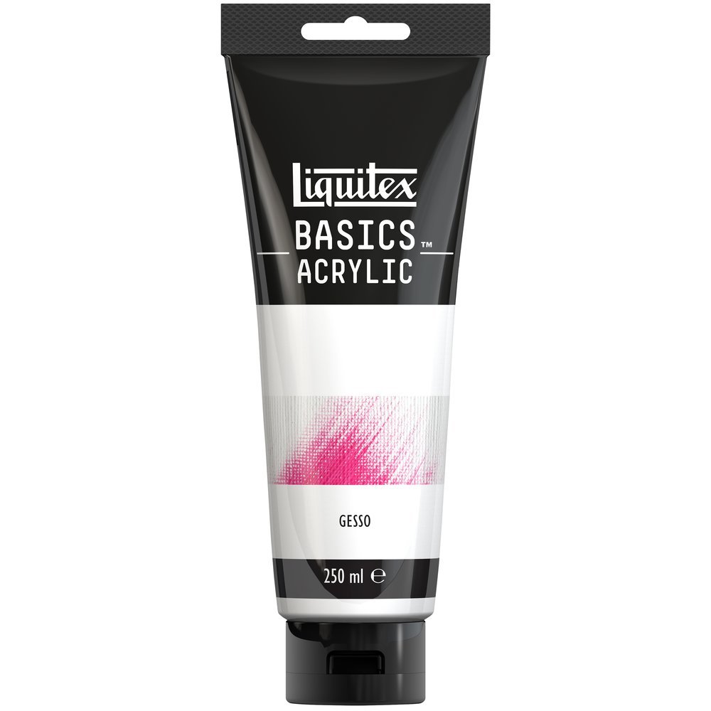 Akryl medium - Liquitex Basics Additiver - 250ml - Tub Gesso - Akrylmedier, Malermedium, Fernis og kunstner medier til kunstmaling