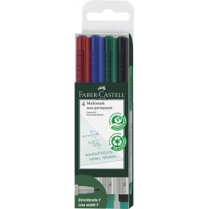 Mrkpennset - Faber-Castell - Multimark 1514 - 4 frger