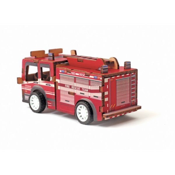3D-modell i tr� - Brandbil