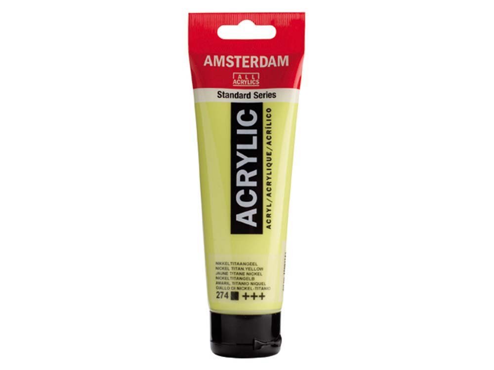 Amsterdam Akrylmaling 120 ml - Nikkel Titanium Gul - Akrylfarver, Kunstnerfarver