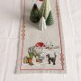 Broderingskit tomte och katt - l�pare 20x55 cm