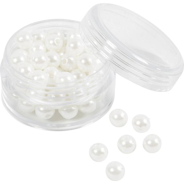 Vaxpärlor pärlemor 6 mm 65 st Vaxpärlor pärlemor 6 mm 65 st
