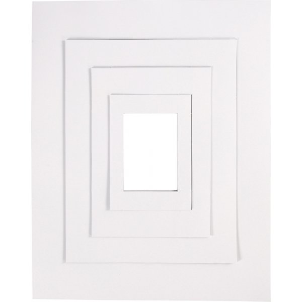Passepartoutramar - vit - A3, A4, A5, A6 - 4 x 100 st Passepartoutramar - vit - A3, A4, A5, A6 - 4 x 100 st
