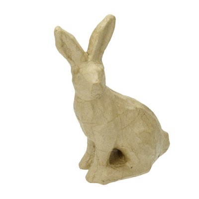 PappArt Figur - Siddende kanin
