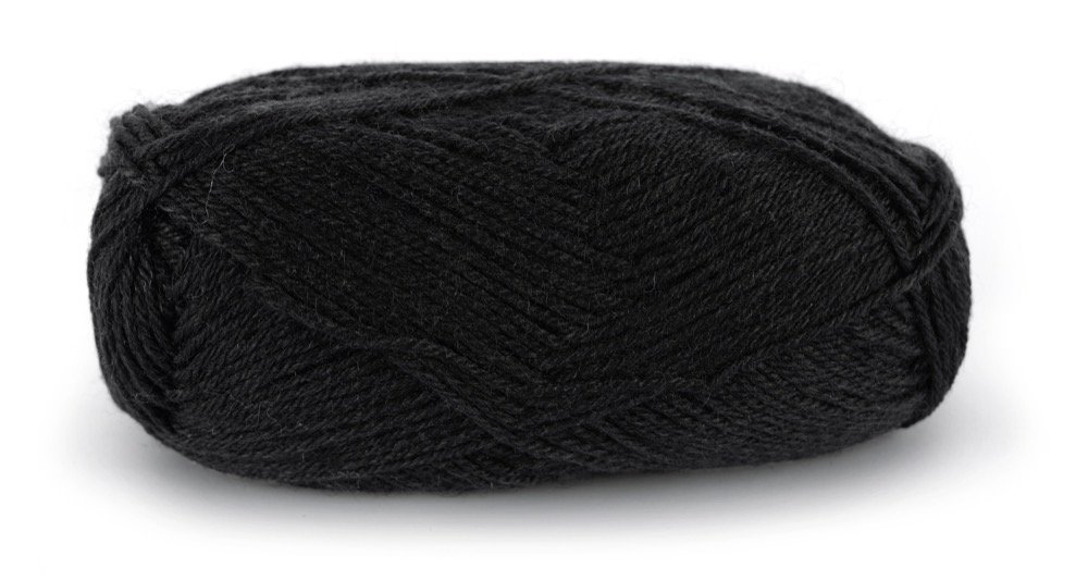 Silja Superwash - Sort (301) - Silja Superwash Garn, Uldgarn, Garn, Strikke, hækle, knytte og væve