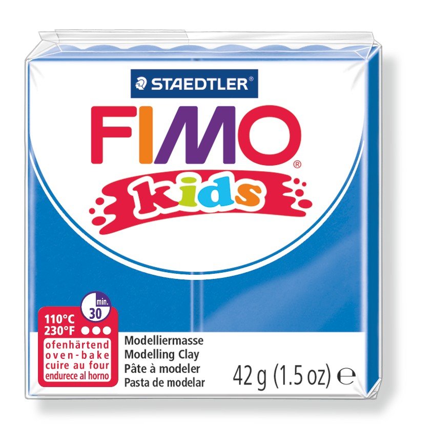 Modellervoks Fimo Kids 42g - Blå - Fimolera, Modellere, Hobbyartikler til børn, Hobbymateriale, Håndværk