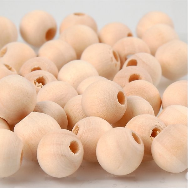 Träpärlor - Ø10 mm - 40 st Träpärlor - Ø10 mm - 40 st