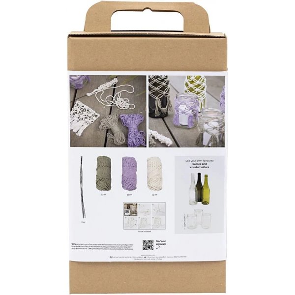 DIY Kit Makramé, Glasdekoration DIY Kit Makramé, Glasdekoration